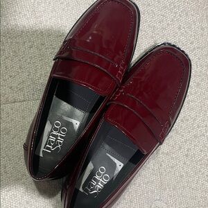 Franco Sarto Glossy Burgundy Loafers
